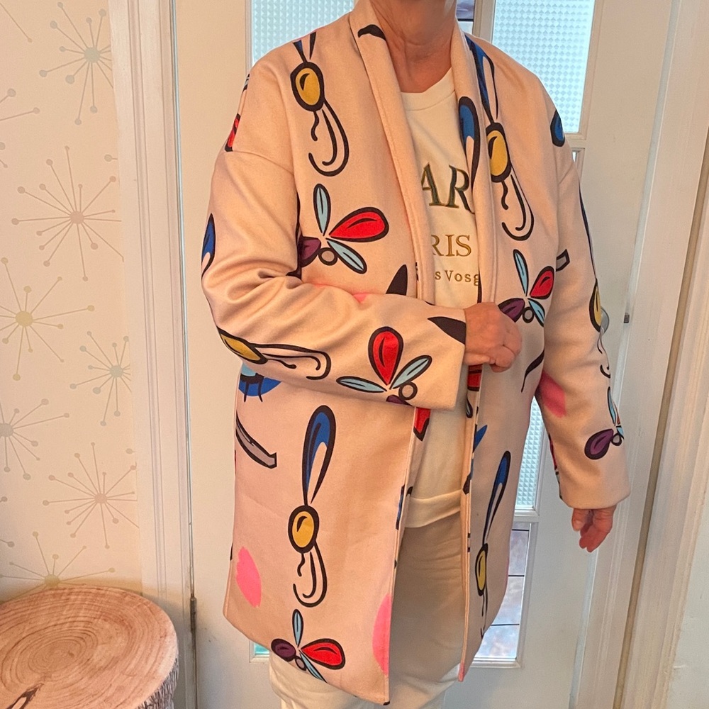 Abstract Patterned Women's Jacket - Picture 4 of 4